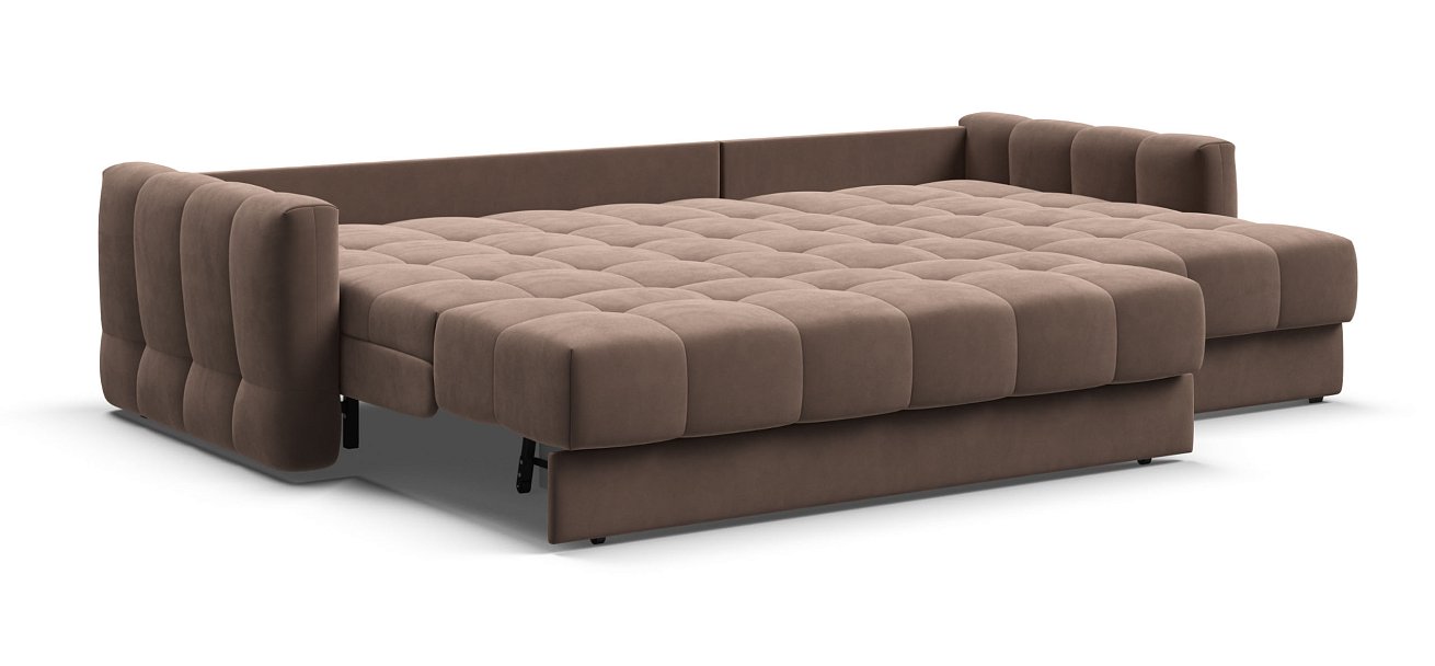 Угловой диван Босс Слип 160 велюр Монолит мокко