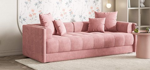 Тахта Босс велюр Монолит розовый 2