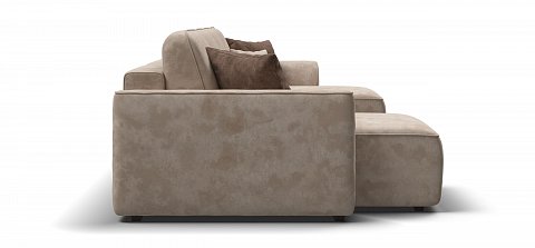 П-образный диван Кинг Модуль велюр Алькантара пепел 3