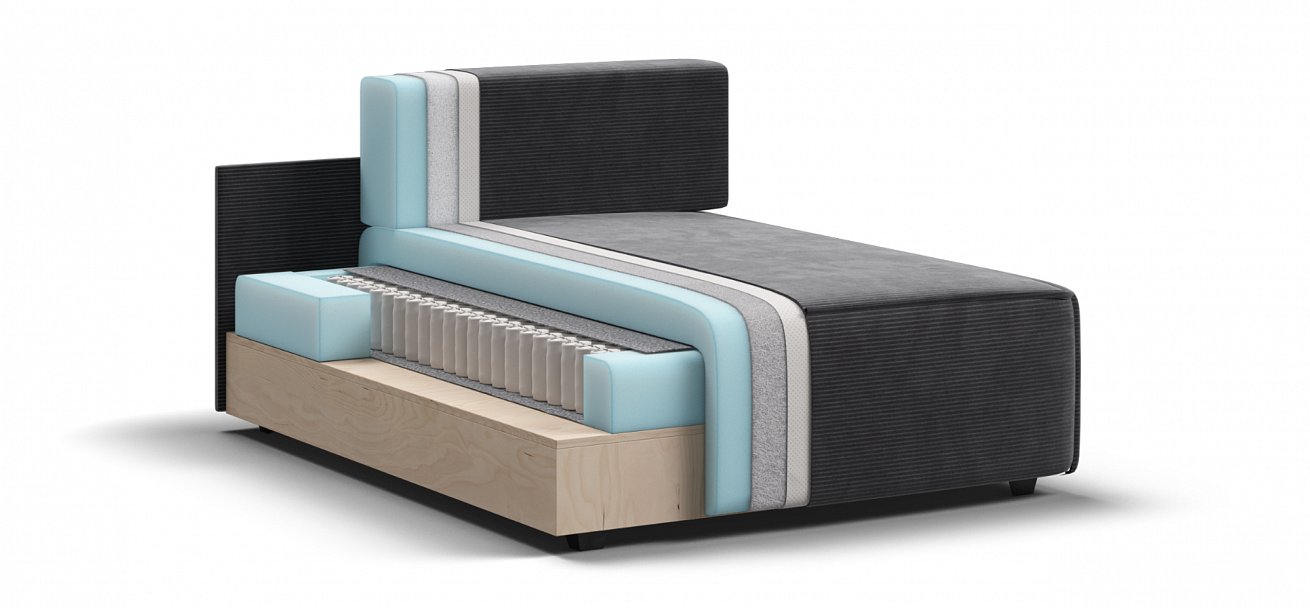 Босс Софт Модуль оттоманка Вельвет Корд графит