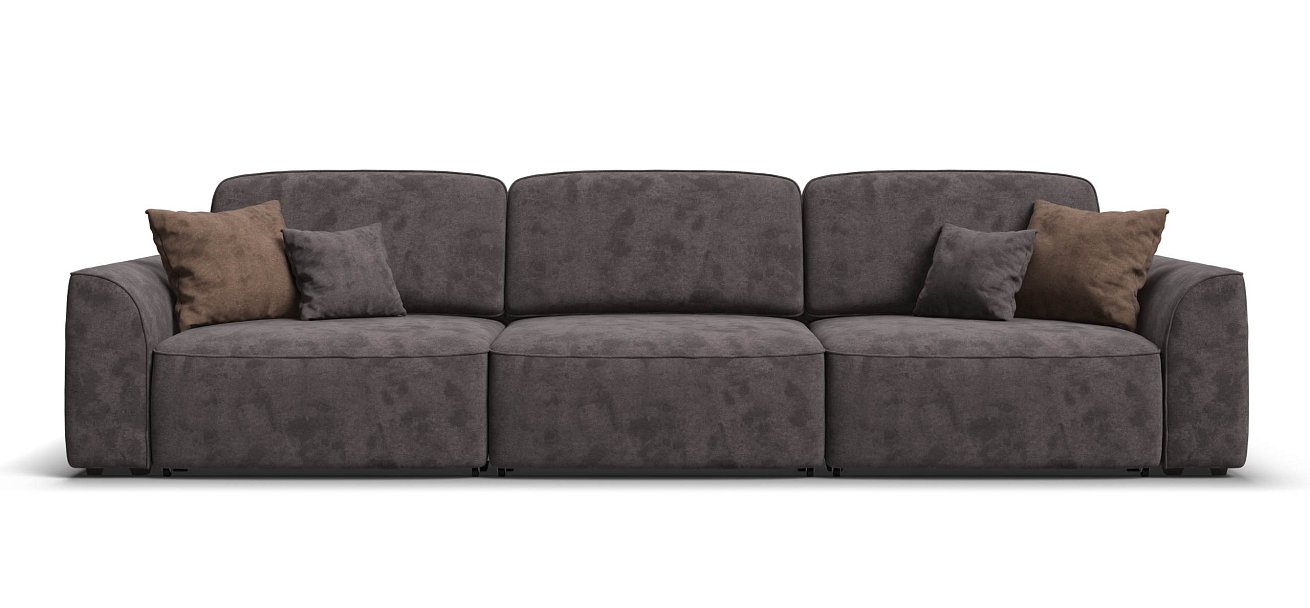 Диван Кинг Макс велюр Алькантара серый