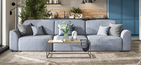 Диван Кинг Макс Рогожка Венто серый 2