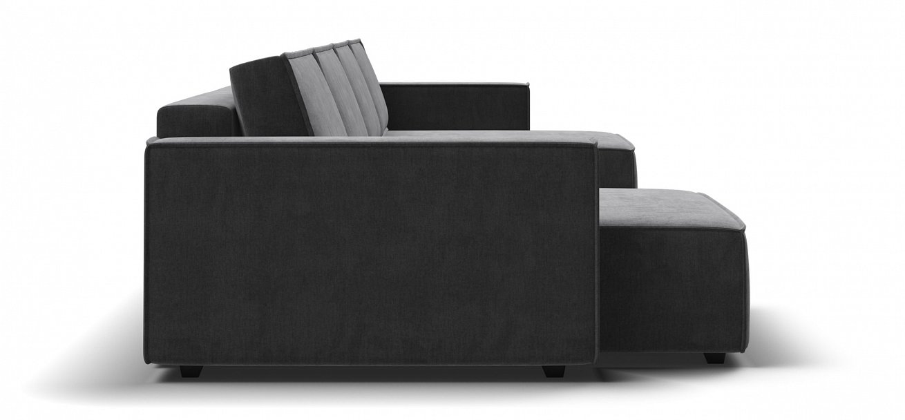 П-образный диван Босс Софт Модуль велюр Монолит серый