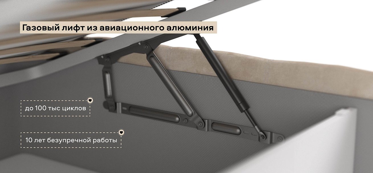 Босс Кровать+ПМ 160*200 велюр Алькантара пепел