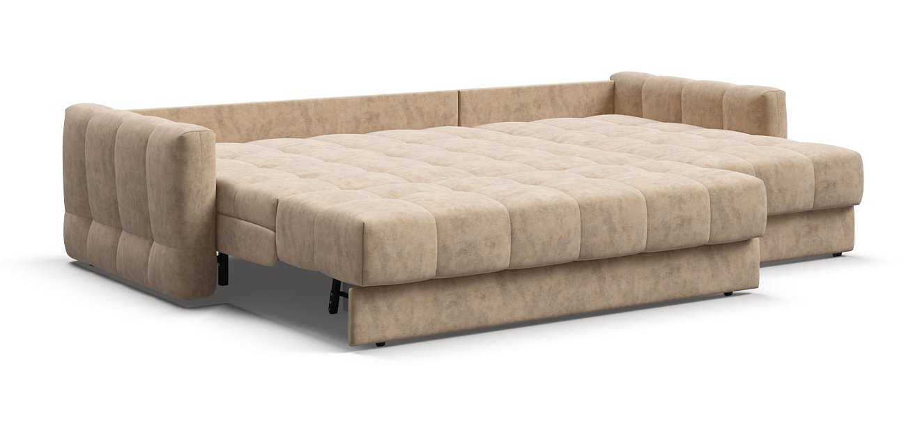 Угловой диван Босс Слип 160 велюр Роял шампань