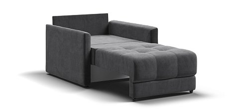 Босс Лофт кресло-кровать велюр Монолит серый 3