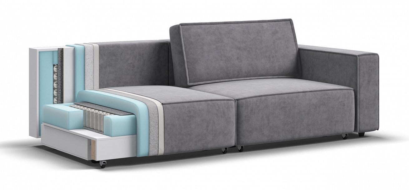 Диван Босс Софт Модуль велюр Роял агат