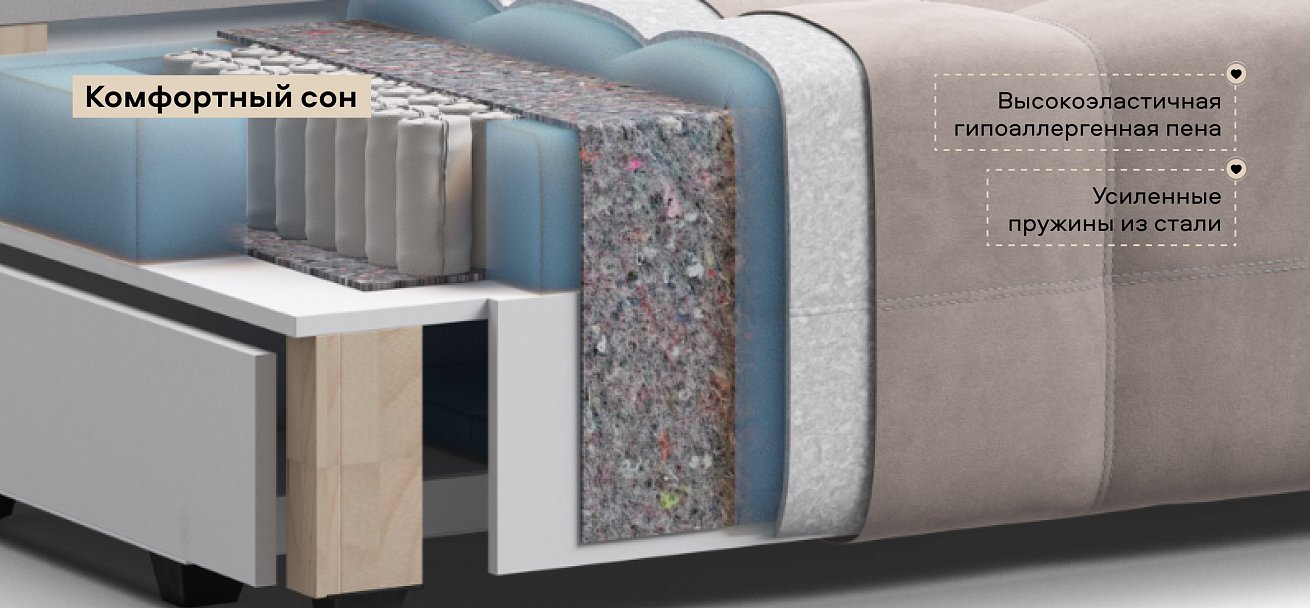 Угловой диван Денди велюр Монолит латте