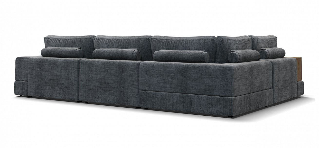 П-образный диван-кровать Босс Модуль Шенилл Глосс карбон