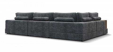 П-образный диван-кровать Босс Модуль Шенилл Глосс карбон 3