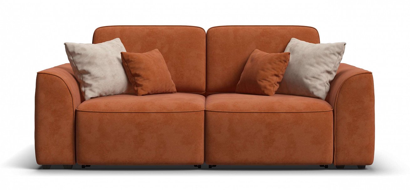 Диван Кинг Модуль велюр Алькантара оранж