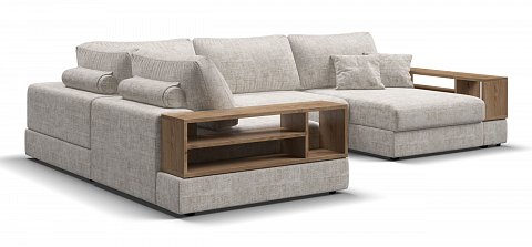 П-образный диван-кровать Босс Модуль Шенилл Смарт кварц 1