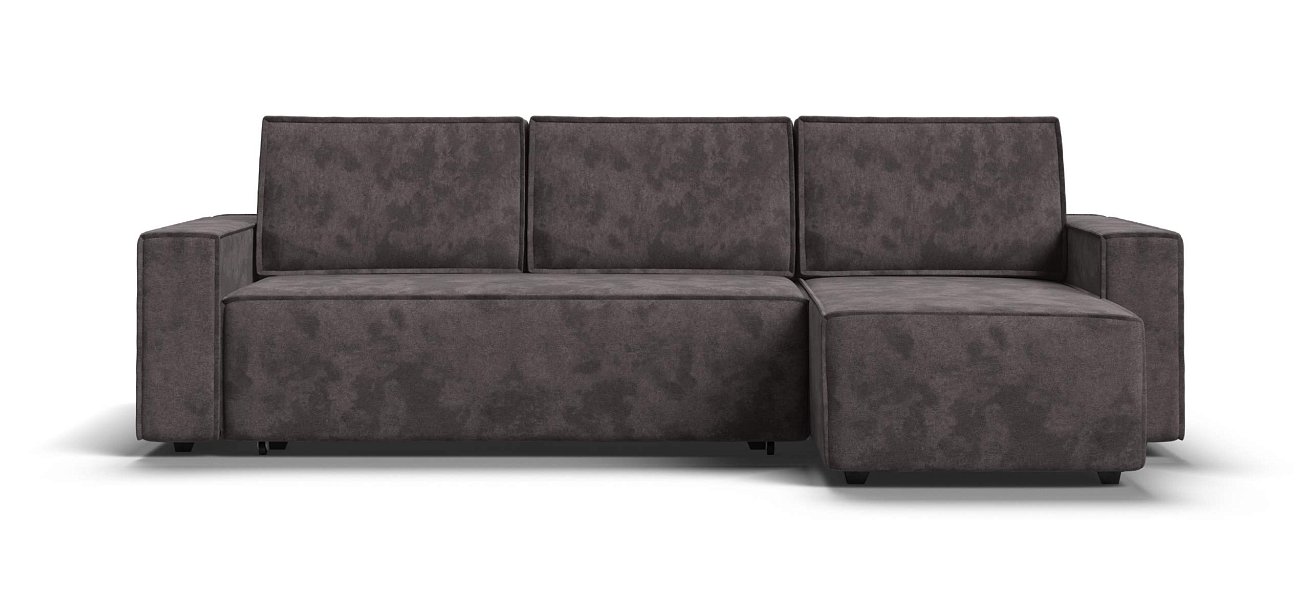 Угловой диван Норд велюр Алькантара серый