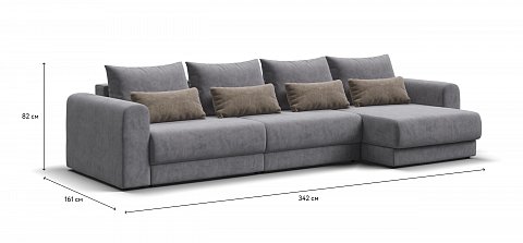 Модульный угловой диван Ричмонд Модуль Макс велюр Роял агат 1