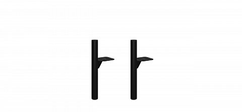 Опоры мебельные 4 шт. Соло Ф 25х150 Черные