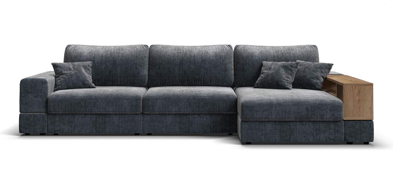 Угловой диван-кровать Босс Модуль ХЛ Шенилл Глосс карбон