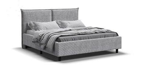 Лео Кровать 160*200 Вельвет Корд серый 1