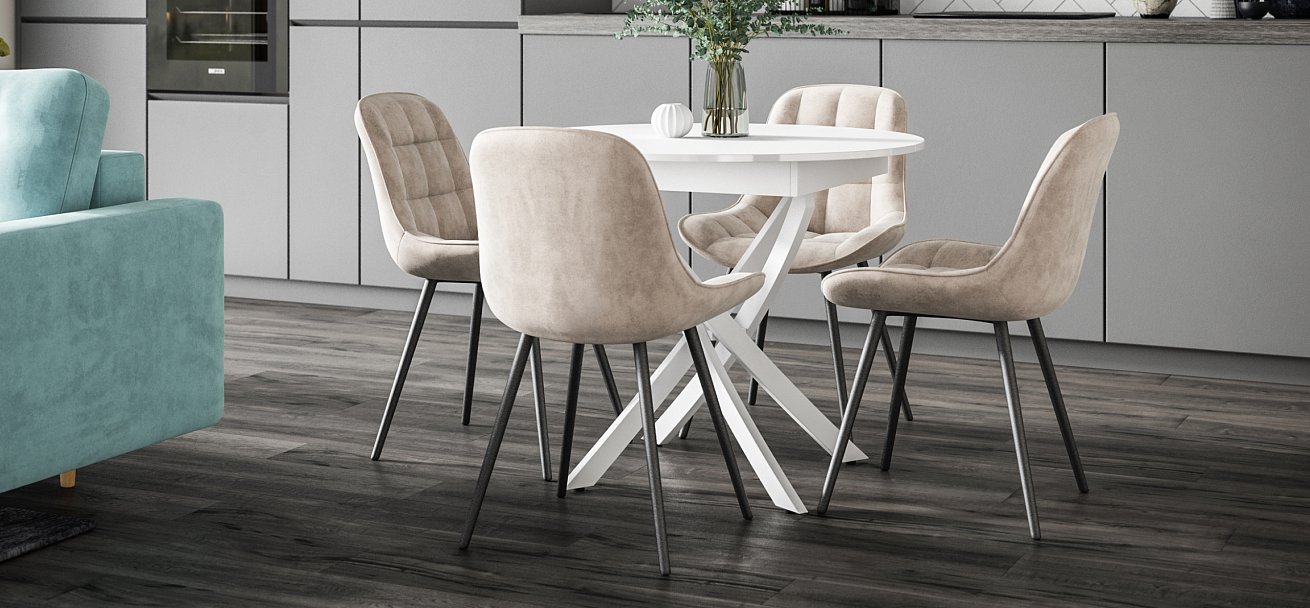 Стул Турин Велутто Пепел, черный