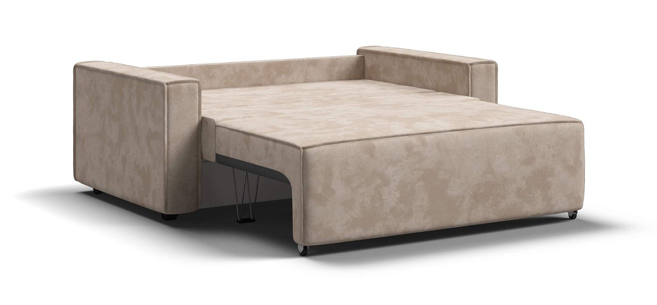 Диван Норд двухместный велюр Алькантара пепел