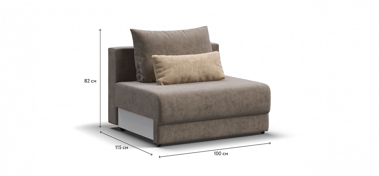 Ричмонд Модуль спальное место велюр Роял тауп