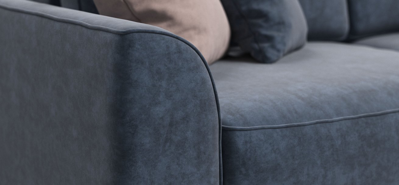 Диван Кинг Модуль велюр Роял синий