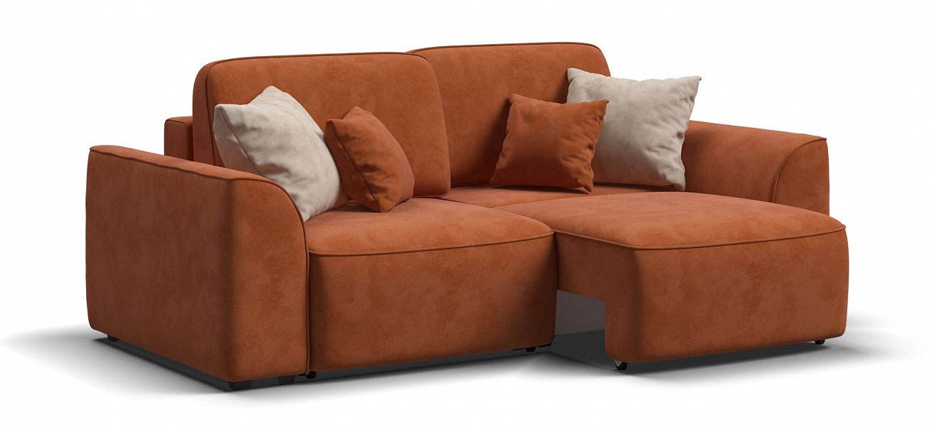 Диван Кинг Модуль велюр Алькантара оранж