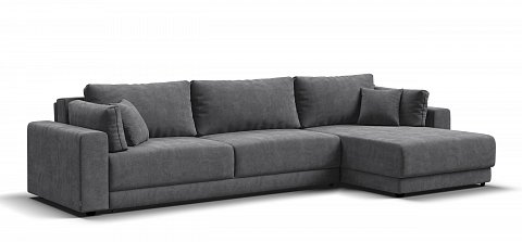 Угловой диван Босс Прайм Макс Шенилл Клауд графит