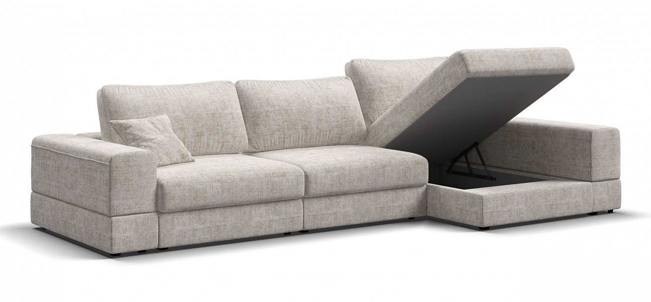 Угловой диван-кровать Босс Модуль ХЛ Шенилл Смарт кварц