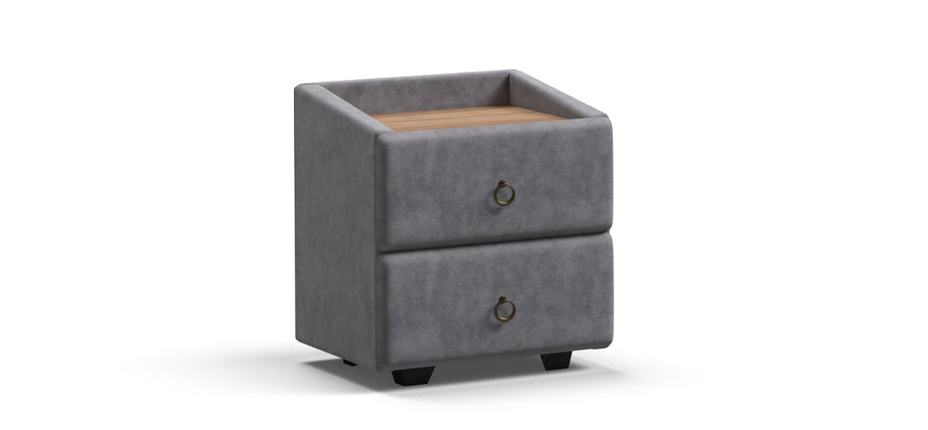 Тумба Босс Классик велюр Роял агат, Орех Селект