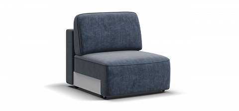 Кинг Модуль спальное место велюр Роял синий 1