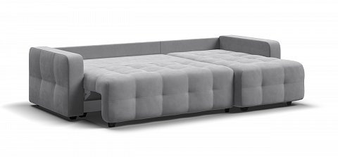 Угловой диван Денди велюр Монолит сталь 3