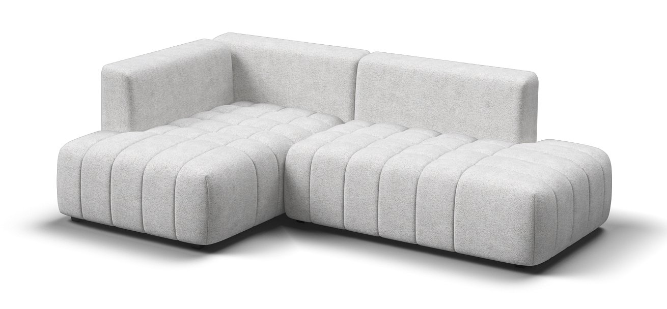 Угловой диван левый Босс Твин Шенилл Клауд крем