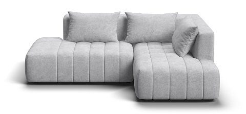 Угловой диван правый Босс Твин Шенилл Клауд серый 1