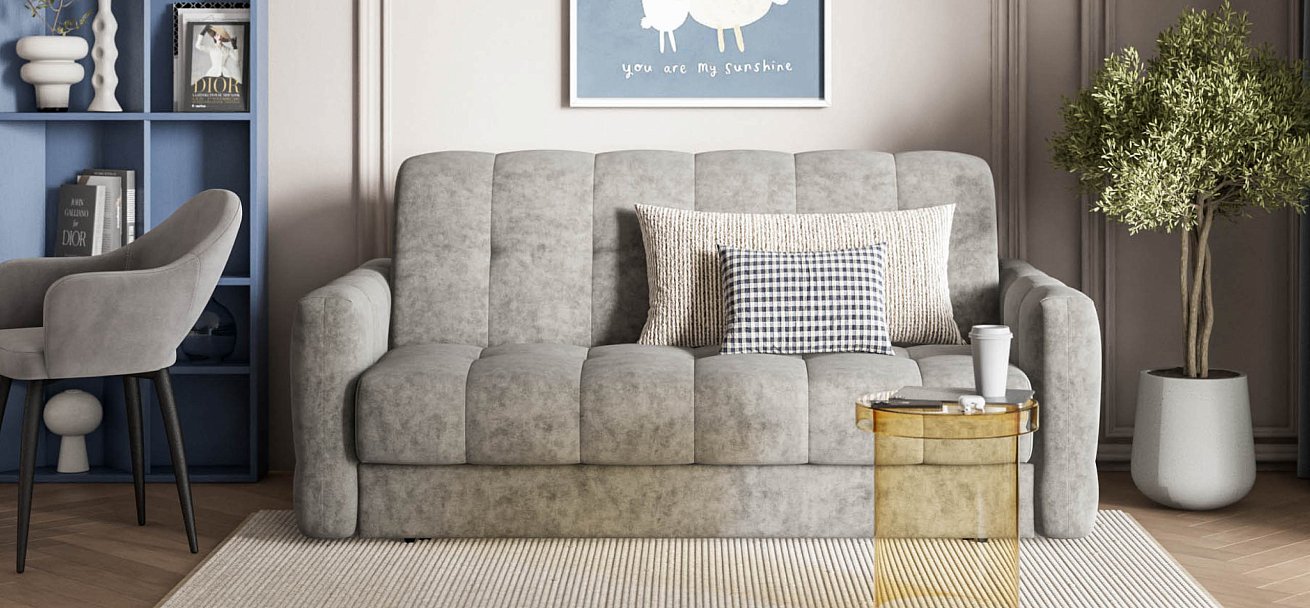 Диван Босс Слип 160 велюр Роял агат