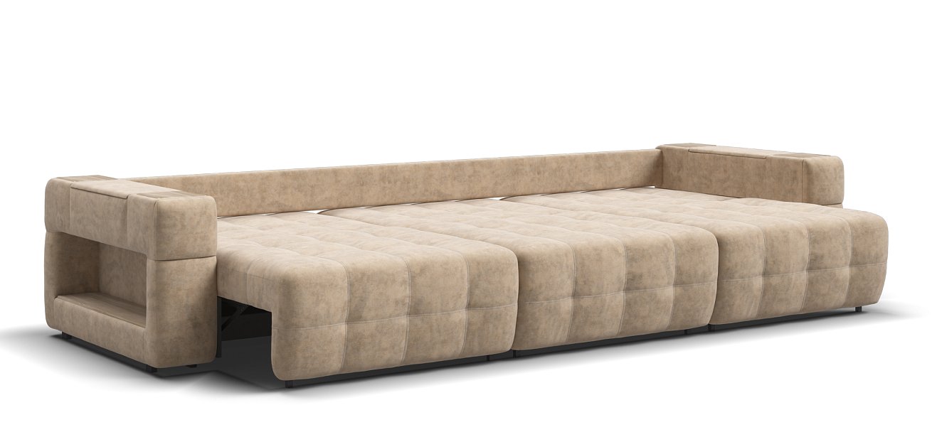 Диван Босс ХО Макс велюр Роял шампань / Снежная Сонома