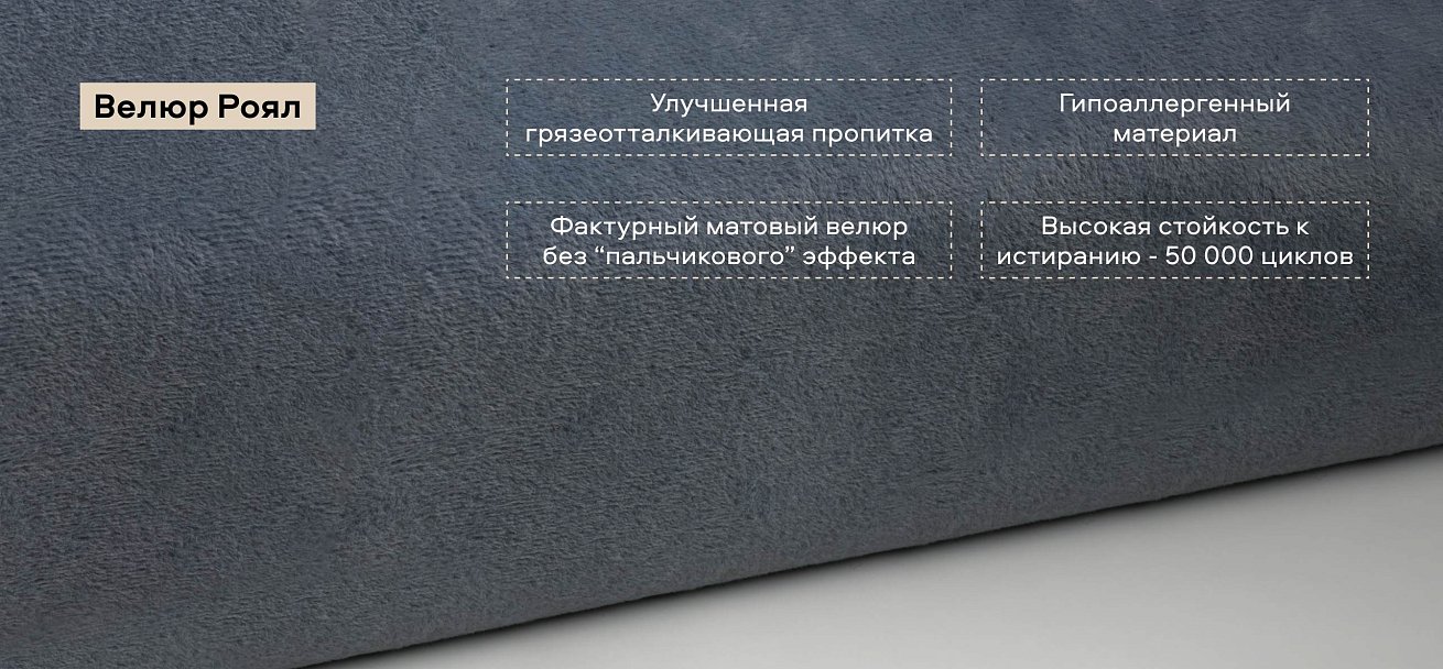 Диван Босс велюр Роял синий