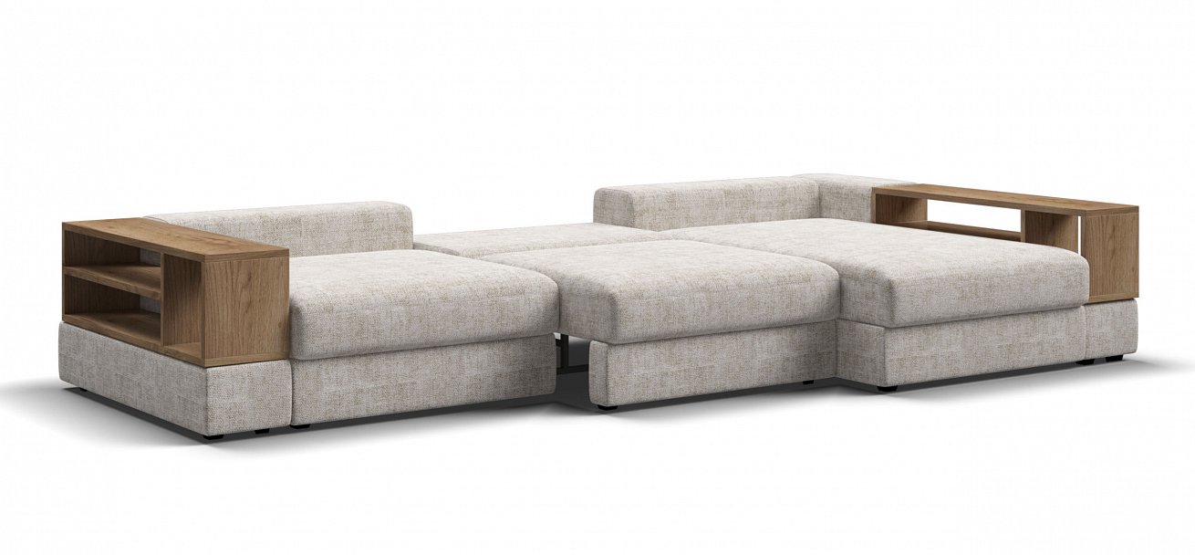 Угловой диван-кровать Босс Модуль ХЛ Шенилл Смарт кварц