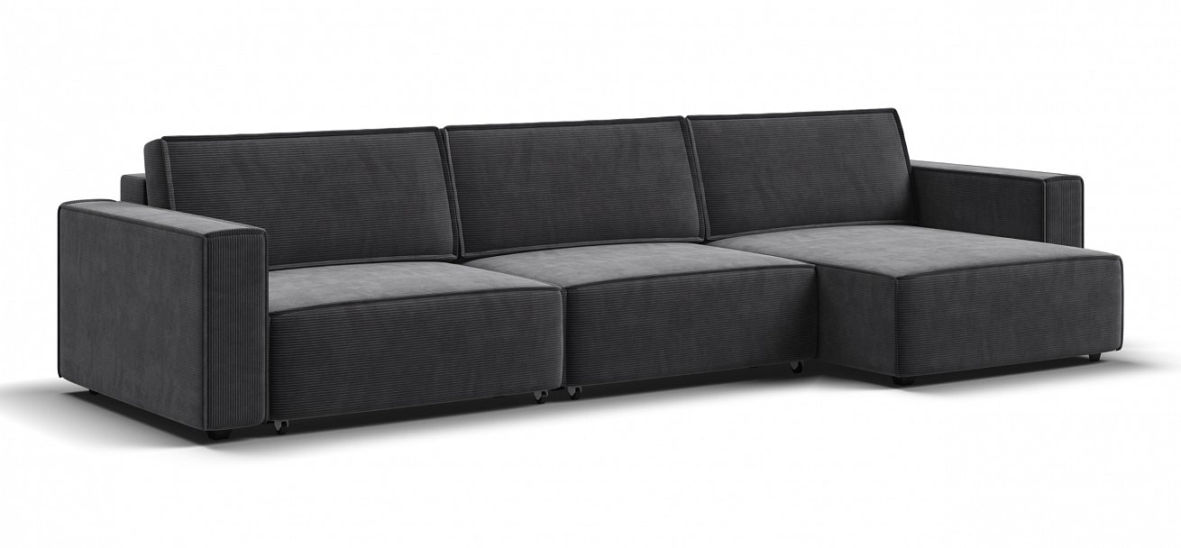 Угловой диван Босс Софт Модуль Макс Вельвет Корд графит