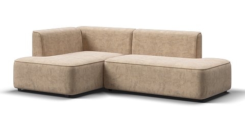 Угловой диван левый Кинг Твин велюр Роял шампань 3