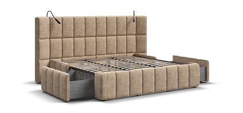 Босс ХО Кровать 180*200 велюр Роял шампань 3