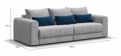 Модульный диван Ричмонд Модуль Вельвет Корд серый 1