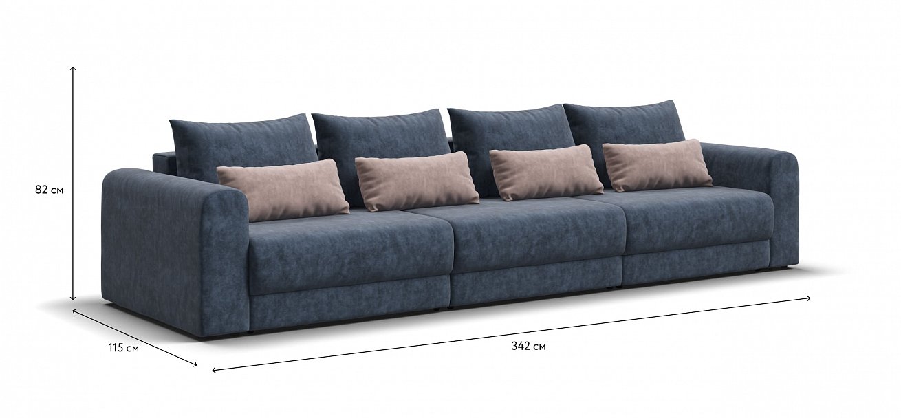 Модульный диван Ричмонд Модуль Макс велюр Роял синий