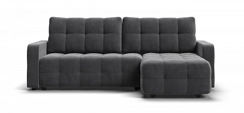 Угловой диван Денди велюр Монолит серый 1