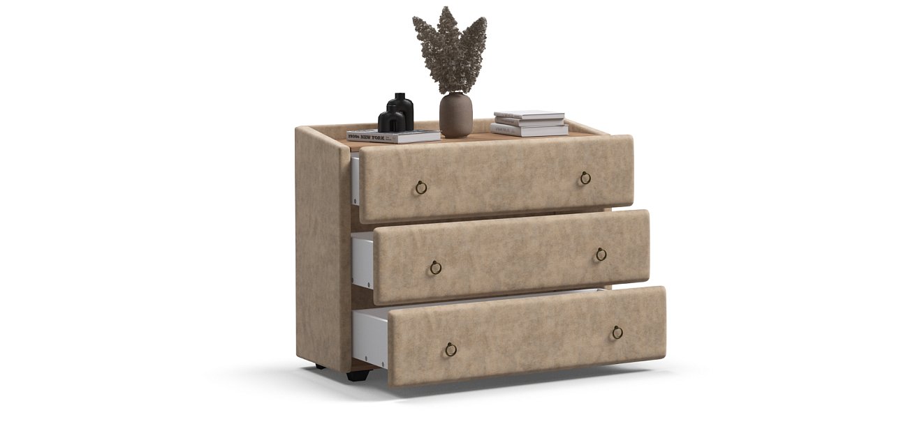 Комод Босс Классик велюр Роял шампань, Орех селект