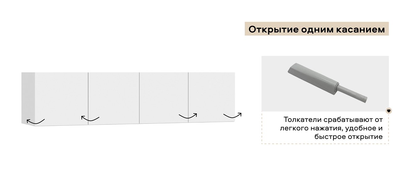 Антресоль 160 4Д Белый