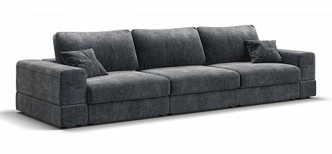 Диван-кровать Босс Модуль Макс Шенилл Глосс карбон 1