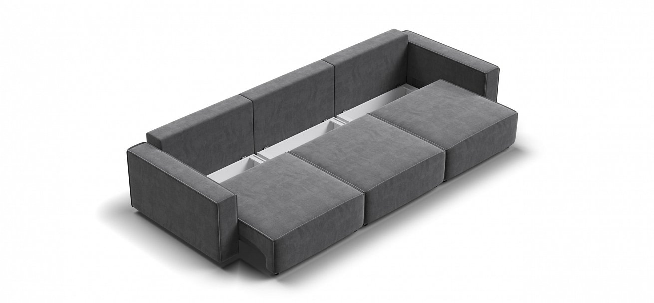 Диван Босс Софт Модуль Макс велюр Монолит серый