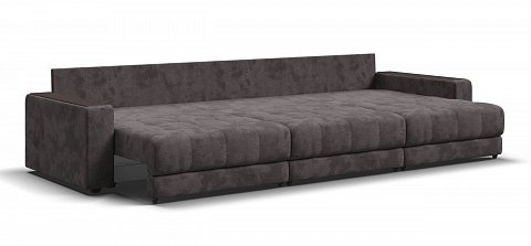 Диван Босс Гранд велюр Алькантара серый 3