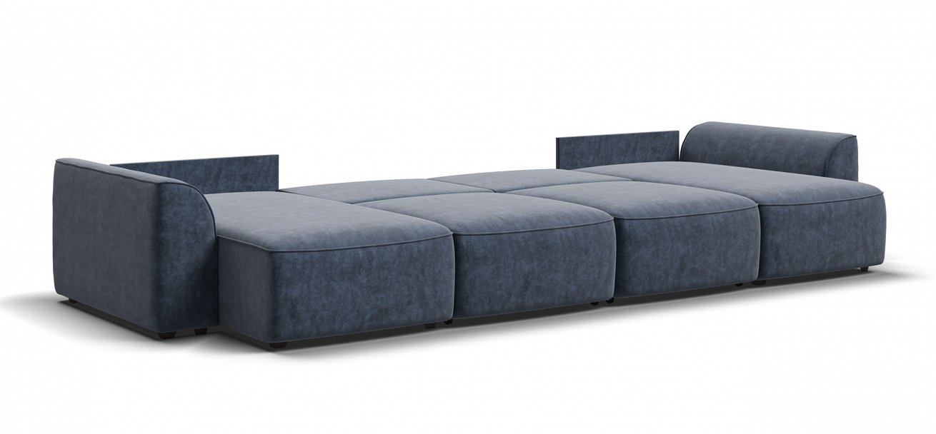 П-образный диван Кинг Модуль велюр Роял синий