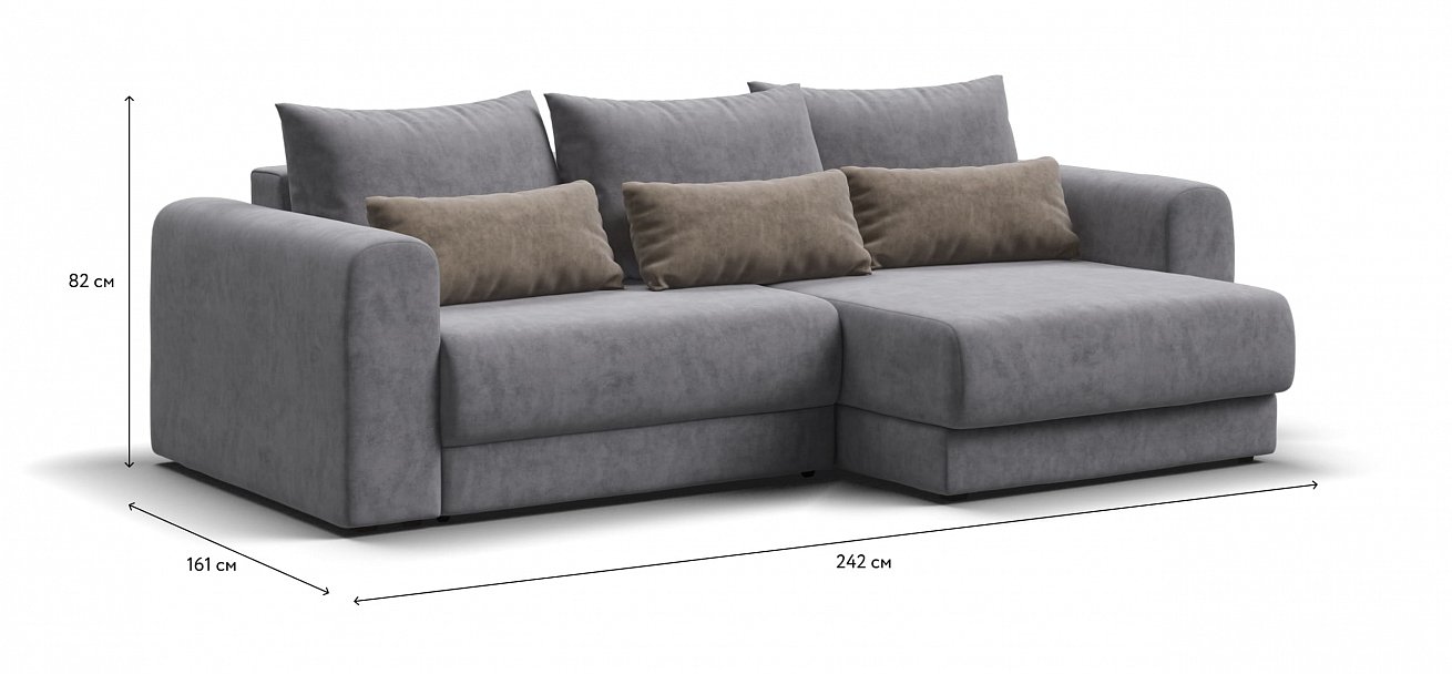 Модульный угловой диван Ричмонд Модуль велюр Роял агат